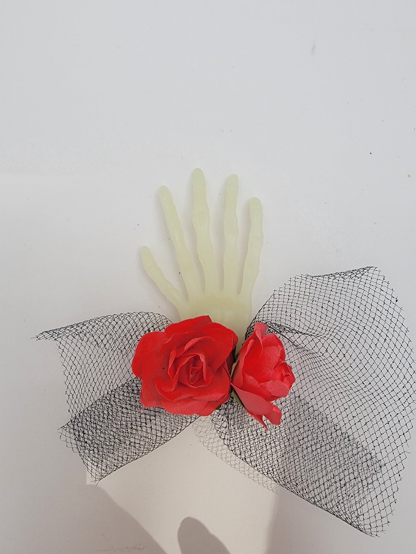 Spooky glow in dark hair clip