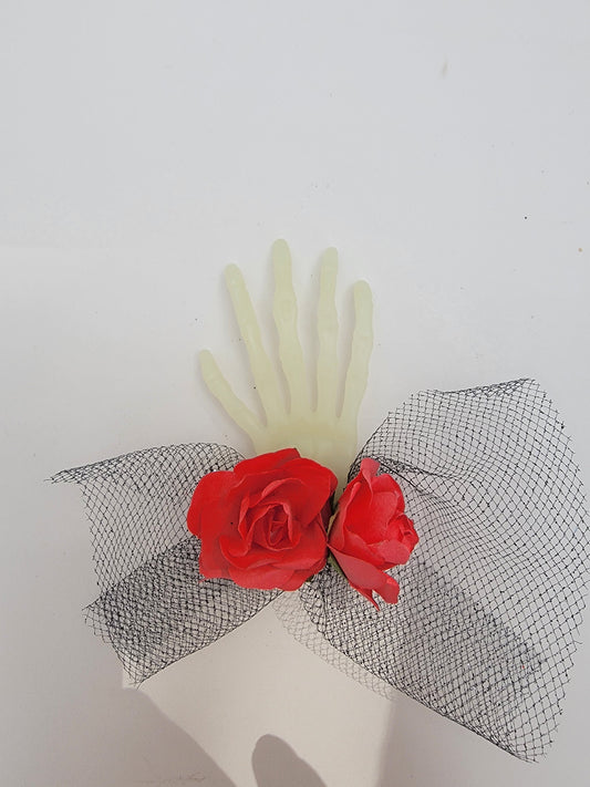 Spooky glow in dark hair clip