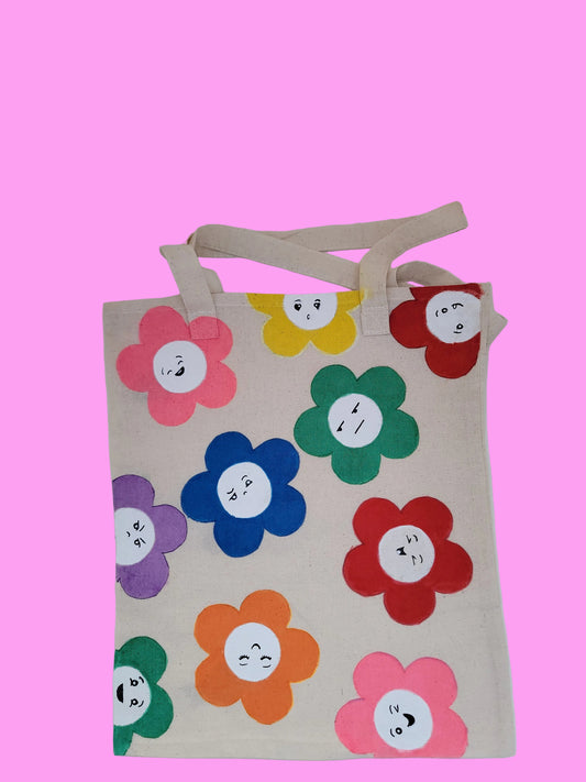 Beige tote bag
