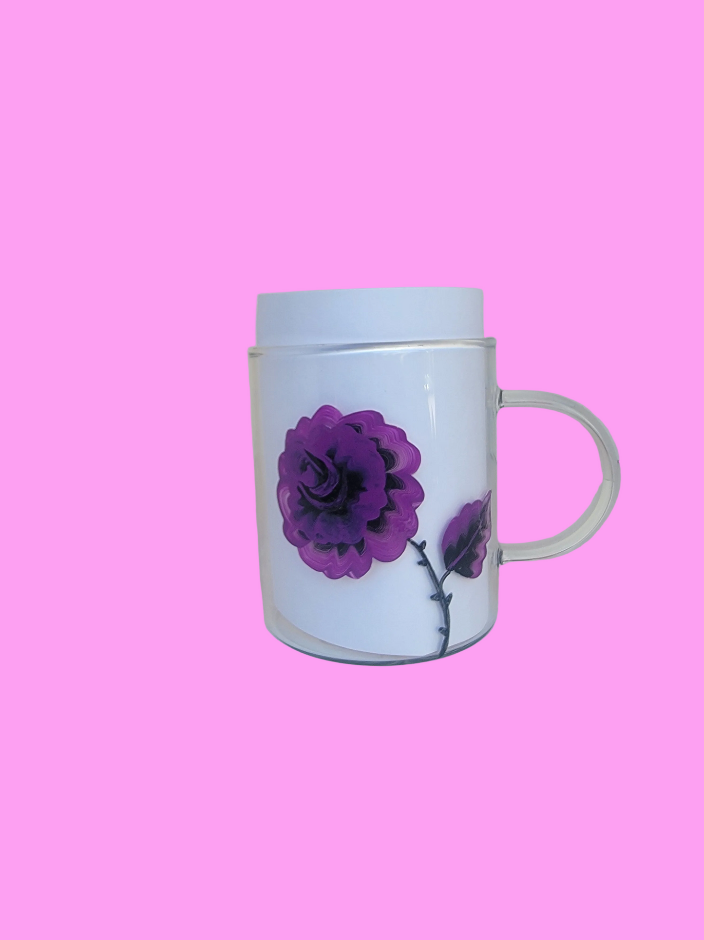 Purple & black rose & old doctors mask 15 oz