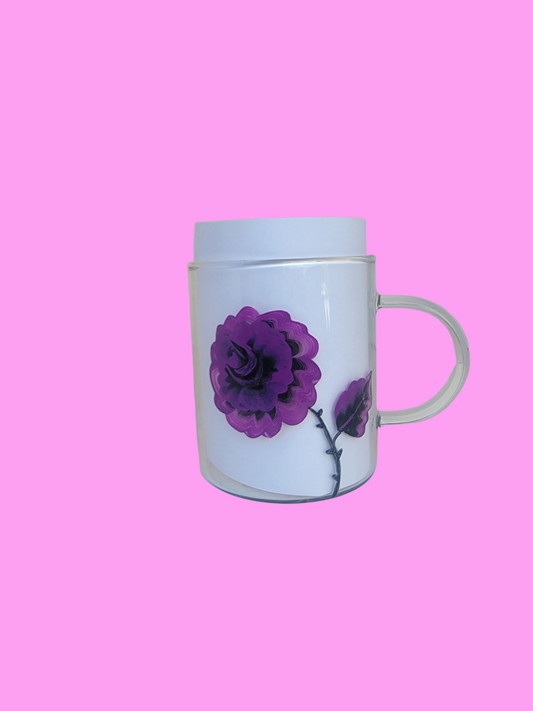 Purple & black rose & old doctors mask 15 oz