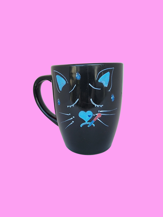12 oz tapered sick kitty mood mug