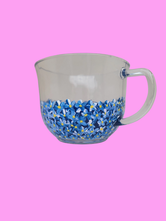 Blue hydrangea 18oz mug
