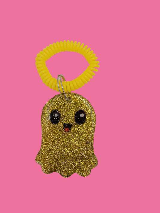 Cute gold glitter key chain