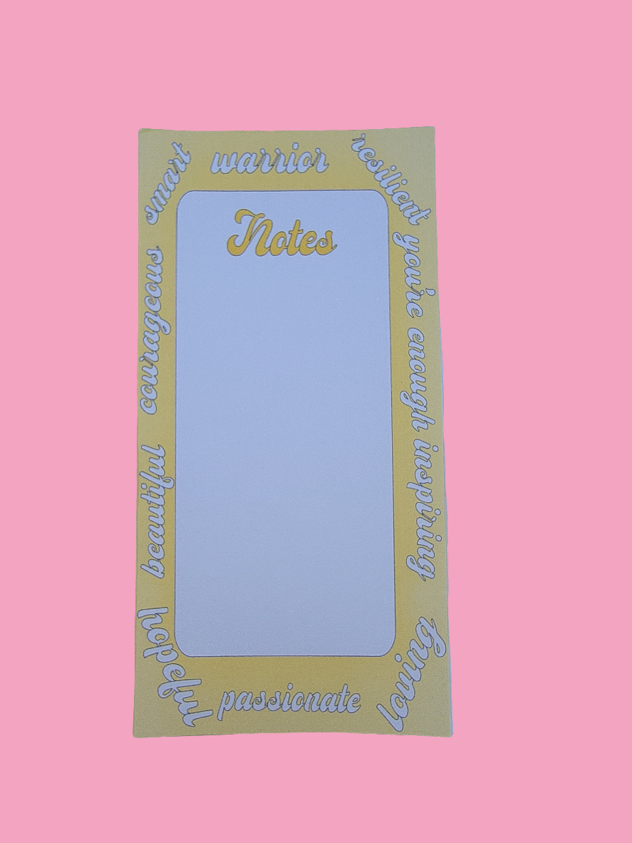 Yellow note pad
