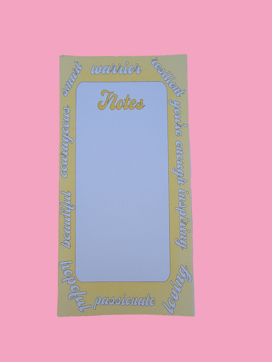 Yellow note pad