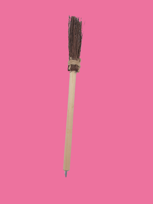 Spooky witch broom pen