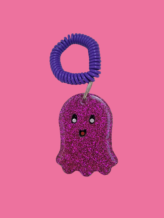Purple ghost keychain