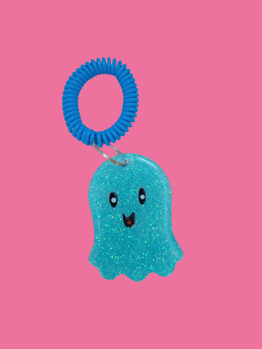 Light blue ghost keychain